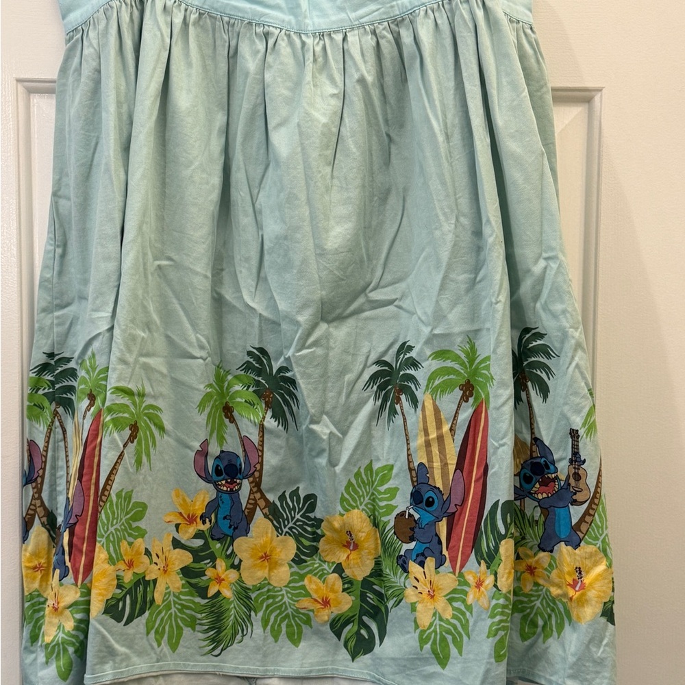 Tropical Blue Skirt with Stitch Design - Picture 2 of 5